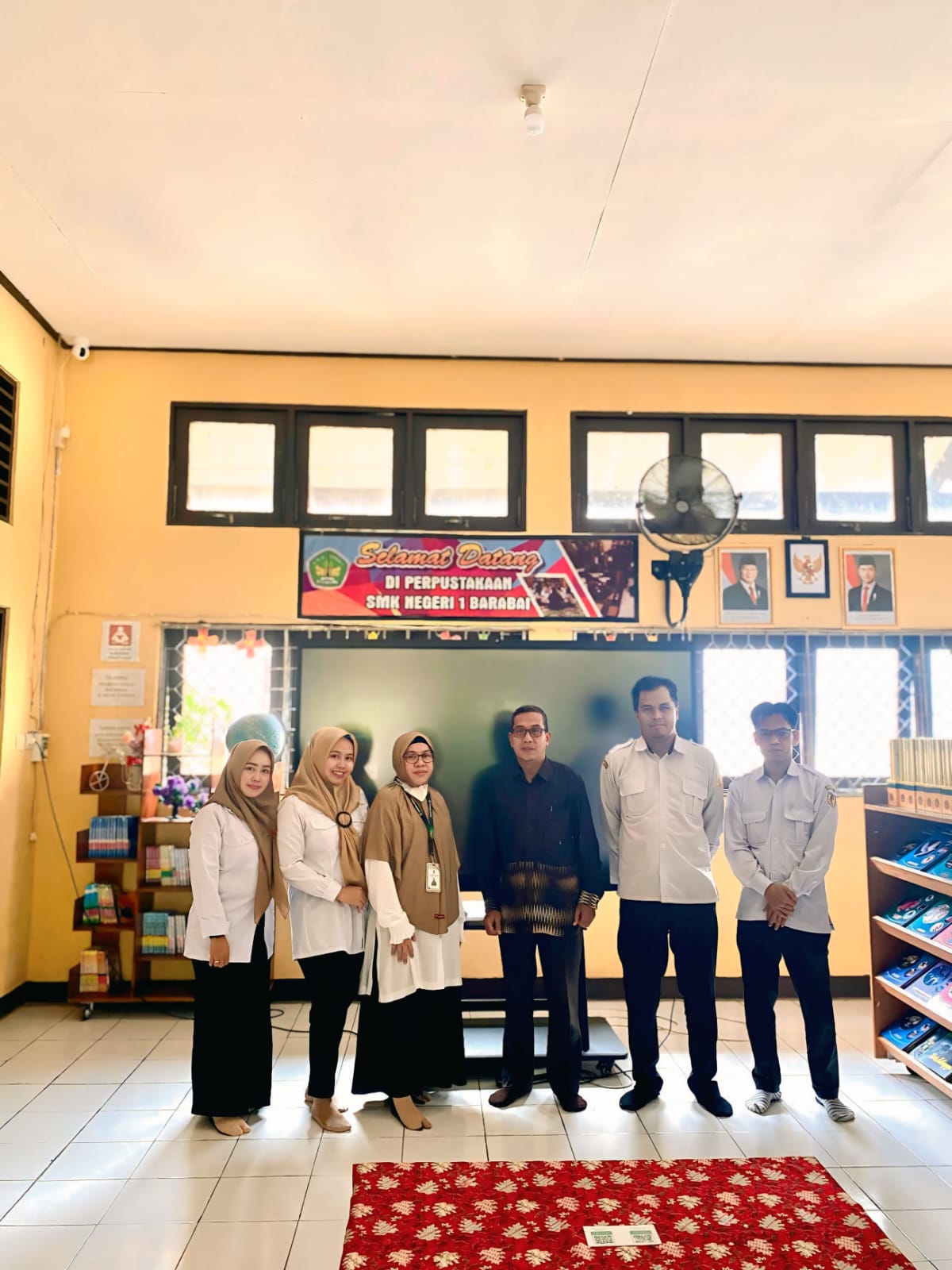 VISITASI PERPUSTAKAAN OLEH DINAS PERPUSTAKAAN KABUPATEN HULU SUNGAI TENGAH